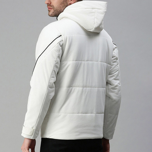 Cheap Price <b>Light</b> Weight Comfortable Full Sleeves Two Pocket Customized Logo Printing <b>Men</b> White Puffer <b>Jacket</b> - Product Image 2