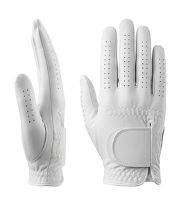 OEM Design Genuine Leather Golf Glove Right Hand Full Finger High Elastic Breathable <b>Hook</b> And Loop Closure Unisex Sports Glove - Product Image 2