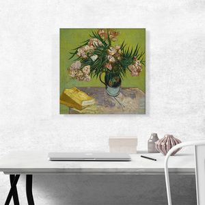 Sciarpa in Seta con Motivo Stilleben Mit Oleander del 1888, Design Art Déco Elegante per Donne - Product Image 3