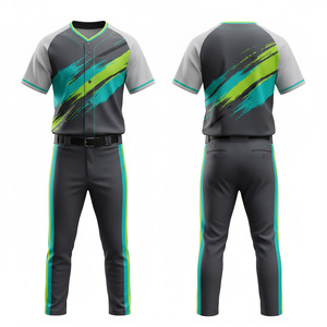 2026 Unisex Baseball Team Kit Digital Print Custom <b>Mesh</b> Breathable Lightweight Pro Quality Wholesale 100% Polyester V-neck - Product Image 2
