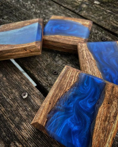 Handmade Wooden Resin <b>Coasters</b> Set Natural Epoxy <b>Drink</b> <b>Coasters</b> Premium Wood and Resin <b>Coasters</b> for Coffee Cups and Glasses - Product Image 6