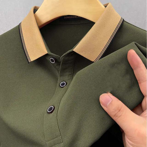 Breathable Men's Polo Shirt High Quality Casual Wear Plus Size Short Sleeve Premium Cotton <b>Classic</b> Fit Business Polo Shirt Top - Product Image 2