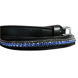 Genuine Leather Horse Rider Belt with Bling <b>Crystal</b> Elegant <b>Crystal</b> Belt for Horseback Riding Belt. - Product Image 5