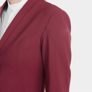 Veste d'équitation marron pour femmes, pour le saut d'obstacles, tenue équestre, coupe à trois boutons, mélange polyester-coton, logo personnalisé, marque - Product Image 6