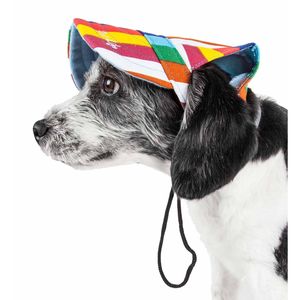 Cappello per Cani Colorato e Floreale con Protezione UV, Regolabile, Abbigliamento alla Moda per Animali Domestici - Product Image 1