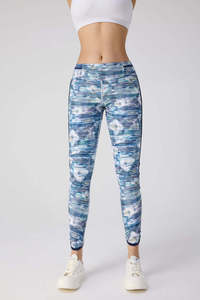 Women's High Waist Full Length <b>Leggings</b> Solid <b>Black</b> Knitted Spandex Nylon Compression Sporty All Seasons - Product Image 4