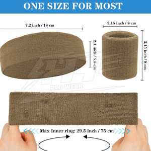 OEM Custom <b>Sports</b> <b>Headband</b> Wristband Set with Logo High Quality Sweat Bands Wholesale Athletic <b>Headband</b> Wristband Set - Product Image 2