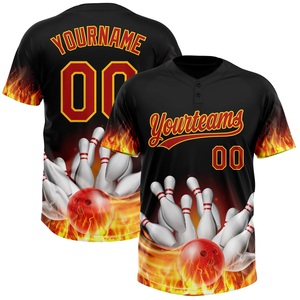 Hot Sale <b>Bowling</b> Softball Jersey 100% Polyester <b>Bowling</b> Ball Pin Graphic Custom Team Logo Player Name Number Sportswear Factory - Product Image 1