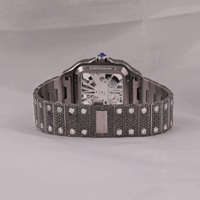 Montre de luxe en acier inoxydable avec cristal saphir 41 mm, date automatique, style vintage hip-hop, mouvement à quartz Seiko, pour hommes et femmes, Inde