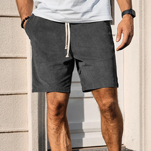 Shorts de jogging grande taille personnalisés, vente en gros, logo personnalisé, shorts de plage vierges pour hommes, shorts de bain à taille élastique pour hommes - Product Image 3