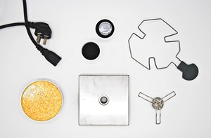 Chuyên nghiệp napco phân tích độ ẩm Halogen sưởi ấm phân tích độ ẩm 1mg 0.01% khả năng đọc 90g Công suất - Product Image 6