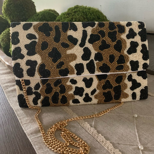 Premium Quality Polyester Bridal Needlework <b>Beaded</b> Clutch Bag <b>Large</b> Eco-Friendly Personalised Indian Fashion Style - Product Image 4