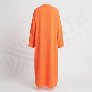 2025 OEM Kimono Abaya pour femmes musulmanes, en tissu polyester épais, doux et très extensible, col en V, manches longues, pour fêtes, Ramadan, mariages - Product Image 2