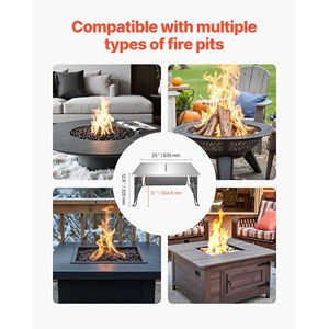 Déflecteur de chaleur carré en acier inoxydable 25,4x25,4x14,6 pouces pour foyer extérieur, camping, brûleur à bois, couvercle de protection - Product Image 4