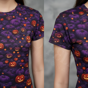 เสื้อยืดโยคะพิมพ์ลายทั้งตัว ออกแบบเองได้ ยืดหยุ่นสูง ระบายเหงื่อได้ดี เหมาะสำหรับออกกำลังกาย ฟิตเนส ระบายอากาศได้ดี เสื้อยืดประสิทธิภาพสูง - Product Image 4