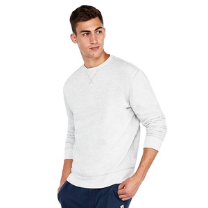 Vente en gros, haut de gamme, uni, 100% coton, Sweat-Shirt imprimé graphique, Logo brodé, pull-over pour hommes, Sweat-Shirt ras du cou - Product Image 1