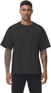 Camiseta Negra Oversize para Hombre, Estampada, Manga Corta, 100% Algodón, Cuello Redondo, Corte Jersey, Antiarrugas, 220g, Impresión Serigráfica - Product Image 5