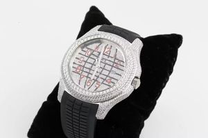 Reloj de Lujo para Hombre con Diamantes, Reloj de Pulsera de Cuarzo con Incrustaciones de Diamantes, Resistente al Agua, de Acero Inoxidable, Estilo Hip Hop, con Calendario - Product Image 3