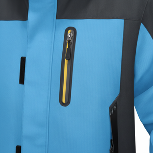 Custom Men's Soft Shell Insulated Winter <b>Jacket</b> Waterproof Windproof <b>Fleece</b> Zipper Turtleneck Collar Long Sleeve Print - Product Image 5