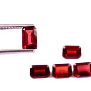 Granate Rojo Natural de 6x8mm, Corte Octogonal Facetado, Calibrado, Gema Suelta Certificada, Proveedor Mayorista para Fabricación de Joyería - Product Image 2