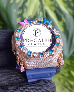 นาฬิกาเพชรหรูหรา ประดับเพชรโมอิสซาไนต์รูปผีเสื้อ ตัวเรือนสแตนเลส - Product Image 5