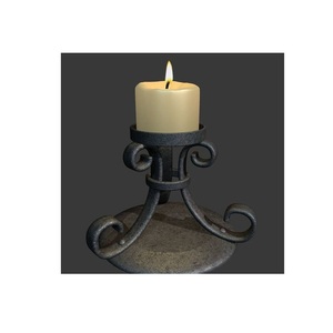 Lanterne en fer artisanale avec support métallique pour centre de table, éclairage domestique, mariages et dîners - Product Image 3