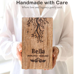 Wooden Ashes Urn with Velvet Bag Included Premium Wooden Memorial Urn Collection by AYAANS - Product Image 3
