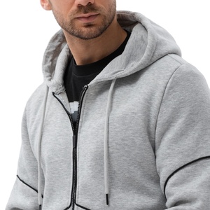 เสื้อมีฮู้ดซิปขนแกะโอเวอร์ไซส์แบบลำลองกำหนดเองสีทึบฤดูหนาว - Product Image 5