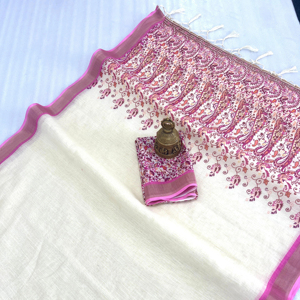 Nouveau tissu en soie Jari imprimé numérique léger 120 GSM, personnalisé, pour la confection de vêtements et de robes - Product Image 1