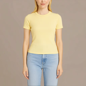 Camiseta Lisa de Verano para Mujer, Personalizada, al por Mayor, de Alta Calidad, 100% Algodón, de Secado Rápido, Transpirable, Estilo Urbano - Product Image 1