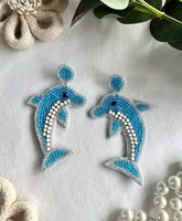 Boucles d'oreilles manches papillon brodées de perles de rocaille faites à la main pour femmes et jeunes filles, style classique de la Nouvelle-Orléans, design indien artisanal
