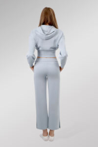 Women's Two-Piece Reversible Athletic Tracksuit Set High-Stretch 100% Cotton <b>Hip</b>-Hop Activewear Eco-Friendly Fleece Lining <b>for</b> - Product Image 2