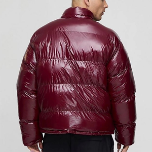 Hot Selling Men's Glossy Polyester Puffer Jacket Custom Printed Logo Plus Size Cotton Padded Winter <b>Bubble</b> <b>Coat</b> - Product Image 2