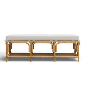 Banc moderne en bois et rotin pour l'entrée ou le salon Global Furniture - Product Image 1