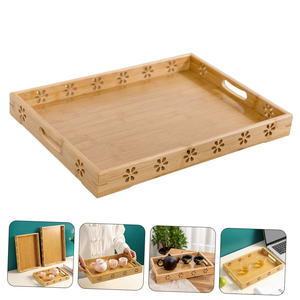 Premium Handmade Wooden Serving Tray for Kitchen Dining <b>Coffee</b> <b>Table</b> Breakfast Serving <b>Rustic</b> Farmhouse Style Trays - Product Image 2