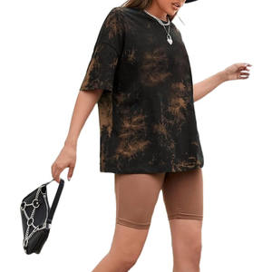 T-shirt décontracté surdimensionné pour homme, col rond tendance, manches courtes, coupe ample et douce, mode estivale, 100 % coton, anti-plis - Product Image 4