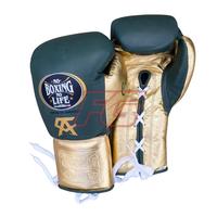 Guantes de Boxeo Personalizables No Boxing No Life, de Cuero Genuino, con Cierre de Gancho y Cordones, Agarre Elástico, Secado Rápido, Transpirables, para Entrenamiento