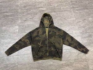 Sudadera con Capucha de Camuflaje para Hombre, Corte Regular, Algodón French Terry, Estilo Casual Otoñal, Diseño con Bolsillos - Product Image 2