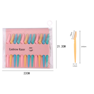 Lot de 12 rasoirs à sourcils et outils de dermaplaning pour le visage, pour femmes et hommes, avec étui de protection – Nouveauté ! - Product Image 6
