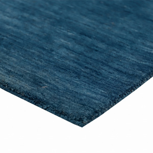 Tapis en laine bleu turquoise foncé, texture unie mélangée, moderne, antidérapant, écologique, tufté à la main, pour salon, salle de bain, hôtel - Product Image 5
