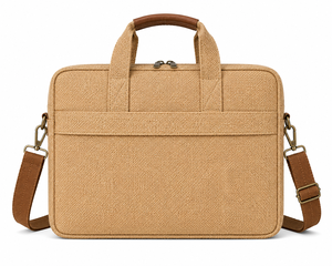 AMANI Jute Laptop Briefcase Business Classic Shoulder <b>Bag</b> Handle Closure Eco-Friendly <b>College</b> Fashionable Protective Laptops - Product Image 6