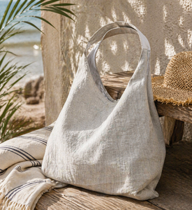 Bolsa de Lona Premium |   Bolsa de Compras Casual Texturizada con Asas Negras para el Hombro, para Viajes, Trabajo y Uso Diario - Product Image 3