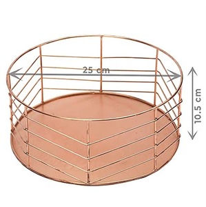 Cesta para Frutas de Acero Inoxidable Color Oro Rosa con Diseño Moderno/Clásico, Ecológica, para Recepción de Invitados y Presentación de Frutas/Snacks - Product Image 4