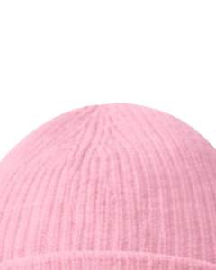 Gorro de Punto Acanalado Rosa con Logotipo de Flor Sonriente Bordado, Gorro de Invierno Cálido y Suave de Acrílico, Fabricante Personalizado OEM, Unisex - Product Image 4