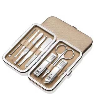 Morje Surgical Stainless Steel Professional Nail <b>Kit</b> 7 1/10 1 Clippers Scissors Tools Red Case Portable <b>Manicure</b> Set for Adults - Product Image 2