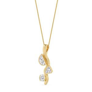 Colgante de cabeza de becerro con diamantes creados en laboratorio, 2.98 CTW, engastado en oro amarillo de 18K, diseño largo, joyería de lujo, regalo. - Product Image 2