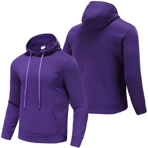 Sweats à capuche confortables pour hommes, sweats à capuche unis avec logo et couleurs personnalisables, vente en gros - Product Image 2
