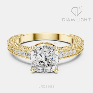 Bague de fiançailles en diamant de laboratoire taille coussin 1,78 carat en or blanc massif 14 carats, couleur F+, clarté VS+, bijoux fins pour femme, cadeau - Product Image 5