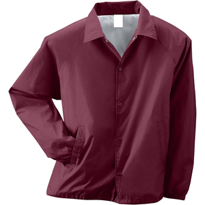 Men's Olive Green Windproof <b>Coach</b> Jacket Regular Fit Turn-down Collar Button Front Casual Style Polyester Shell Spring Wear - Product Image 4