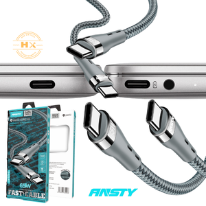 Cable de Datos Ansty S-023-PT 65W de Carga Rápida C-C Negro - Product Image 1